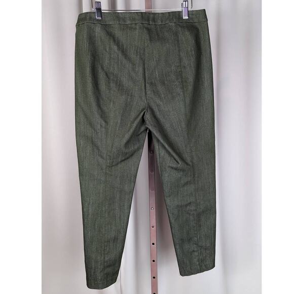 St. John Denim Cropped Jeans Pants Green Size 10 - Picture 2 of 13